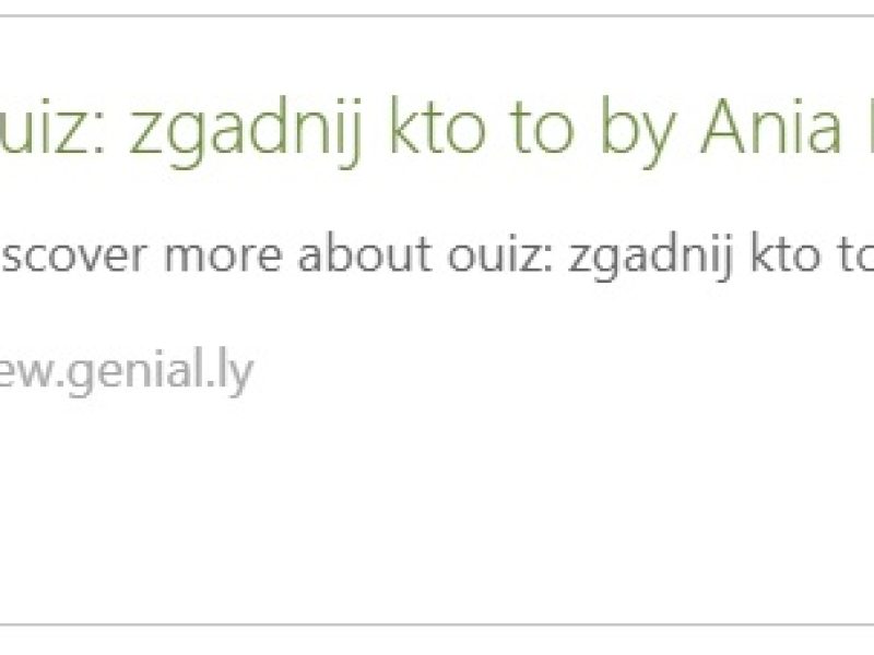 Quiz- Zgadnij kto to