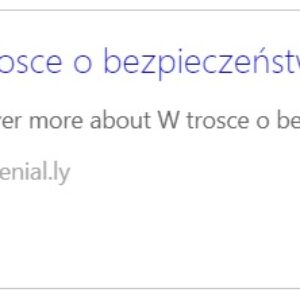 W trosce o bezpieczeństwo