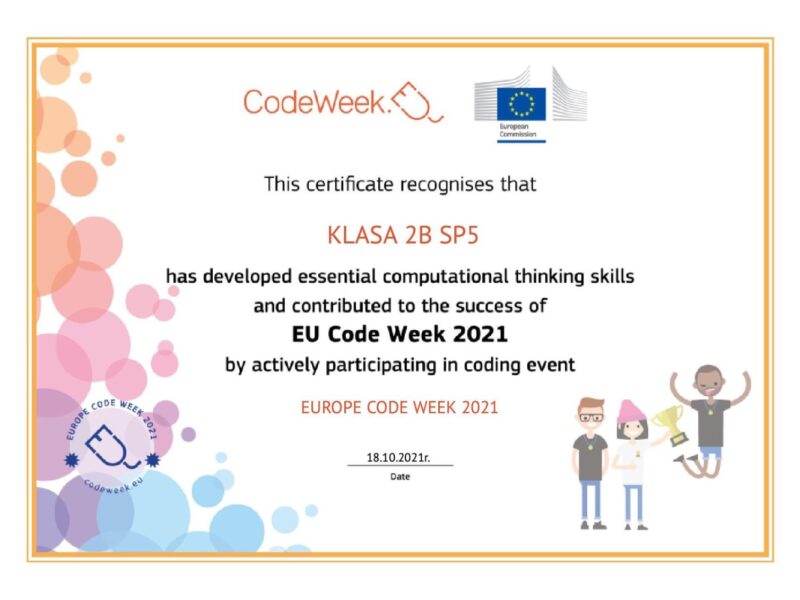 Europe Code Week w klasie 2b