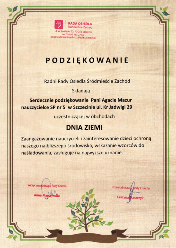 Podziękowania