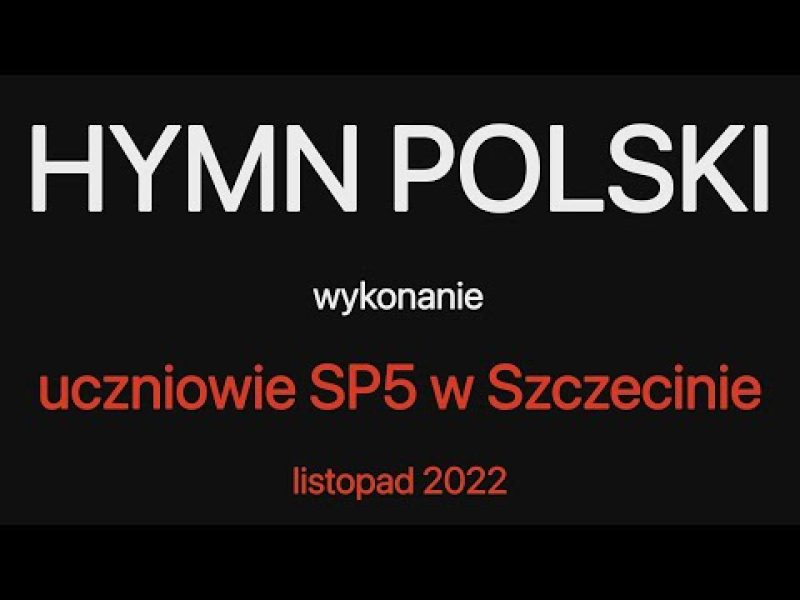 Uczniowie SP5 śpiewają Hymn Polski