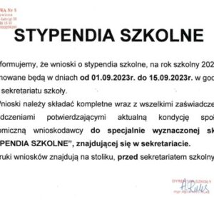 Stypendia szkolne