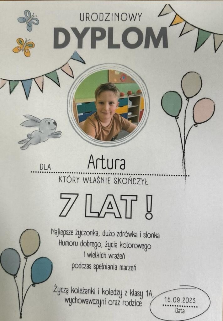 Urodziny w klasie 1a