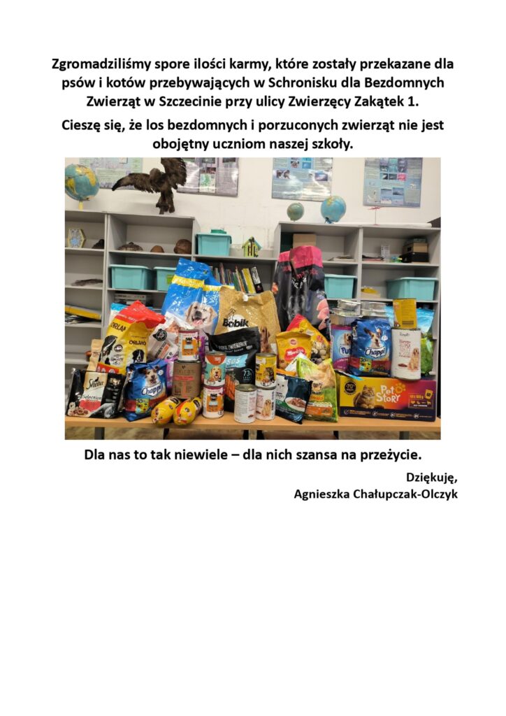 Podziękowania dla Uczniów i Rodziców