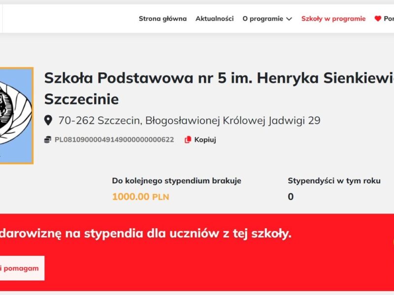 Stypendia św. Mikołaja w naszej szkole