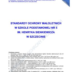 Standardy Ochrony Małoletnich w SP5 Szczecin