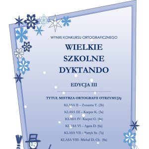 Wyniki konkursu „Wielkie Szkolne Dyktando”