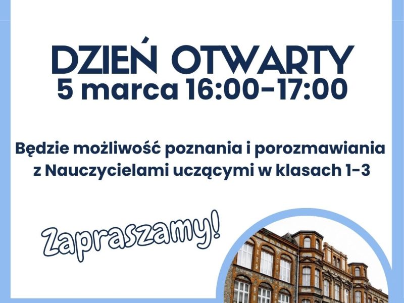 Zapraszamy na Dzień otwarty w SP5!