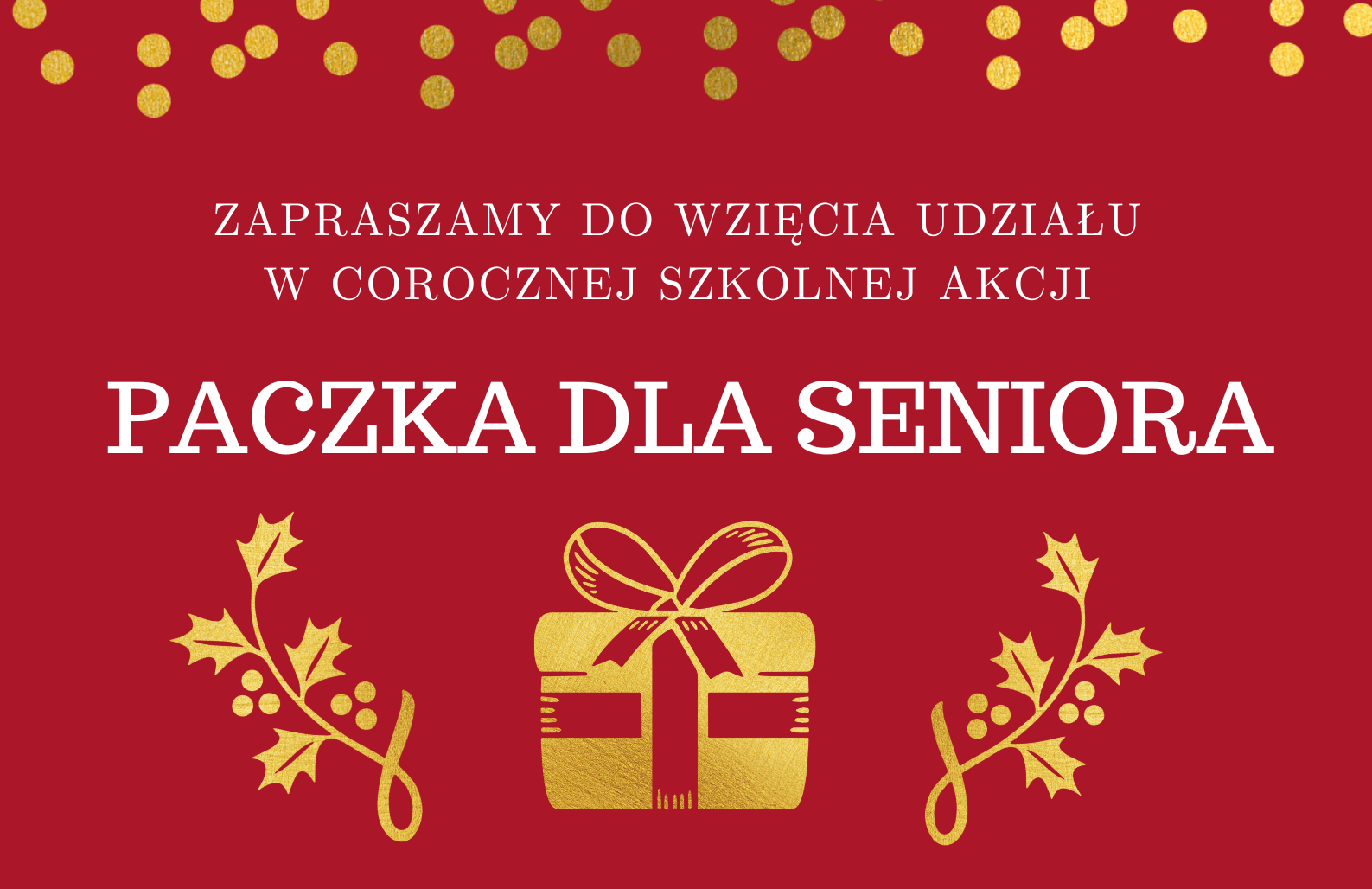 Akcja szkolna „Paczka dla Seniora”
