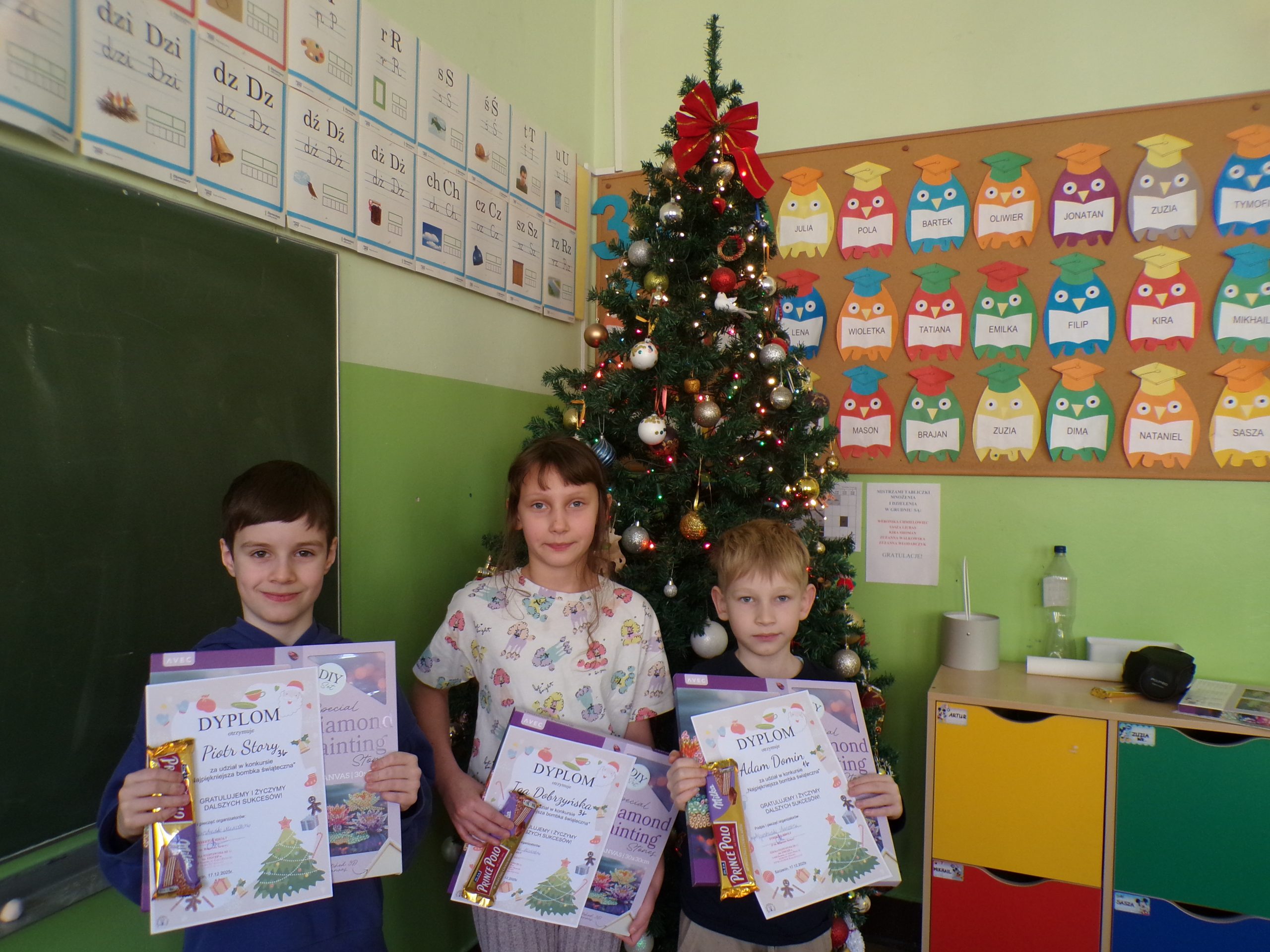Podziękowanie za udział w konkursie „Najpiękniejsza bombka świąteczna”